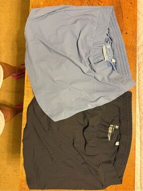 all in motion light blue and black athletic skorts